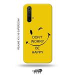 Tweakymod Printed Funny Face Yellow Back Cover for REALME X3