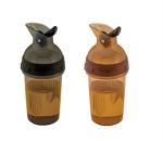 Nabhya Brown Plastic Flask Bottle 200 Milliliters (Pack of 2)