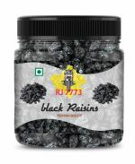 RJ 7773 Dry Fruits Black Raisins With Seeds For More Benefits - Kala Manuka Kali Draksh (250gram)