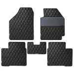Elegant PVC Racer Black And Black Custom Fit Car Mat Mat Compatible with Skoda Slavia