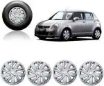 Enexoya Silver Maruti Swift 2011 Unbreakable Press Type Fitting Wheel Cover (14 inch) pack of 4