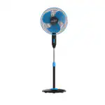 V-Guard Gatimaan Pro HSP N High Speed Pedestal Fan | 3 Adjustable Fan Speeds | Rust Resistant ABS Body | Powerful 2100 RPM Motor | Blue Black | 40 cm (400mm)