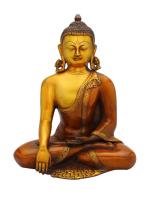 Idol Collections Multicolor Brass Buddha Sitting Pose Idol l GOD IDOLS