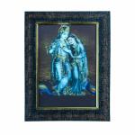 Hawai Radha Krishna Photo with Engineered Wood Home Décor Religious Photo Frame for Worship Use, 8.5x7 inch, SFDI00660_3DBLKFRM5/7