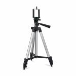 G.FIDEL Aluminum 110CM Lightweight Tripod, with Mobile Phone Holder Mount & Carry Bag for All Smart Phones, Gopro, Cameras, Silver