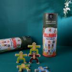 MetClap MALLAKHAMB 21 Pcs Cute Colorful Monkey Wooden Games Blocks for Adults and Kids, jenga Monkey balancing game building blocks kids toy Best Educational Game