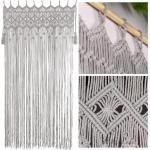 Craftery Cotton Window Treatment Panels Curtain Woven Boho Wall Hanging - 80 X 40 Inch