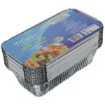Freshee 25 pcs Aluminium Silver Foil Container, 660ml Disposable Containers with Lid For Food Storage Kitchen, Canteen, Delivery Services, Hotels