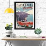 Chaque Decor California Dreaming Texture Paper Framed Art Print 19.25 Inches X 13.25 Inches Modern Art ,Perfect for Home Decor, For Living Room, Bed room, Office, Hotel,wall decoration