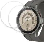 Temperia Tempered Glass Transparent Edge To Edge Screen Protector For Samsung Galaxy Watch 3 45Mm,Samsung Galaxy Watch 5 Pro 45Mm (Pack Of 2)