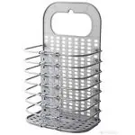 ECOVISTA Foldable Bathroom Organizer Clothes Storage Basket/Laundry Bucket Wall-Mounted Plastic Storage Rack For Home Storage (Multicolor)