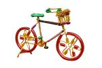 HAST SHILP Multicolor Wooden Handmade Bicycle Decor, 4 X 2 X 8 Cm
