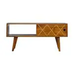 ARTISAN FURNITURE Sliding Brass Inlay Media Unit 88x35x40 cm.