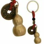 Divya Mantra Wu Lou Feng Shui Keychain Hanging Car Metal Key Chain