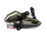 KOZDIKO 4 Pcs D Shaped Bike 9 LED Turn Signal Lights Blinker Front & Rear Side Indicator Light For Ducati Mpnster 821