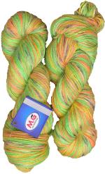 Simi Enterprise M.Apple Green Wool Marine Excel Wool Hank Hand Knitting Wool, Art Craft Soft Fingering Crochet Hook Yarn, Needle Knitting Yarn Thread Dyed, 400 G