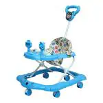 Goyal's Stylish Baby Adjustable Walker - Music & Rattles with Parental Handle (Blue)