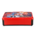 Nayasa Atom Insulated Lunchbox With Stainless Steel Inner Container, Flap Type Clip Lock, Leakproof Lead, Attractive Print, Strong & Durable Lunchbox, Ideal For School Kids, Red