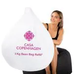 Casa Copenhagen 3 Kg Bean Bag Refill/Filler -Egg White (3 kg Beans - 2100 Grams net Weight as per Indian Standards)