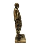 Kalarambh Bharat Haat Yellow Brass Sardar Patel Statue Handicraft Art 43.3 x 2.54 x 8.89 cm