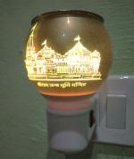 My God Gift - A promise of Quality Electric Camphor Diffuser Kapoordani of Ram Mandir Design| Electric Kapoordani for Living Room, Drawing Room and Pooja HalL