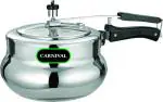 Carnival Silver And Black Aluminium Pressure Cooker - 1.5 L