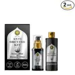 ORGANICOS Anti Greying Kit | Anti-Grey Solution for Men & Women | Shikakai, Brahmi, Amla & Tulsi, For Darkening Hair and Reduces Hair Fall | Grow the Hair (Serum 50ml & Shampoo 100ml)