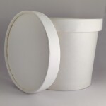 Paricott 500ml Paper Bowl / Paper Container with Paper Lids (25, White)