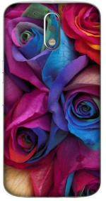 aadia Motorola Moto G (4th Generation) Plus Matte Vinyl Flower Printed Mobile Skin Sticker with Scratch Resistant Lamination