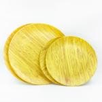 Red Butler Bamboo Fiber Dinner Plates - 4-Piece Set | 2 x 10-Inch & 2 x 8-Inch Plates | Wooden Design | Natural Bamboo & Corn Powder | Eco-Friendly, Unbreakable, Dishwasher-Safe