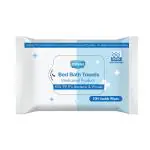 GINNI Bed Bath Towel for Adults & Patients (Pack of 1) (10 Towels/Pack) (Medicated Product)