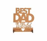 Future Works Wooden BEST DAD IN THE WORLD Showpiece| Best Gift for Your Father, Papa, Pitaji, Father in Law, Abbu,