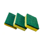 Shop by room Green and Yellow Scrub Sponge for Cleaning Utensil, for Body scrubbing - Pack of 3