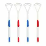 FRESTYQUE Oral Multicolor Tongue Cleaner Brush Scraper, Pack of 4