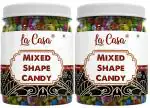La Casa Mixed Shape Candy | Star, Heart, Banana Shaped Colourful Sweet Candies | Combo of 2 | 2x300g |