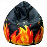 Jupiter Bean Bag XXXL Filled with Beans - Blaze Red