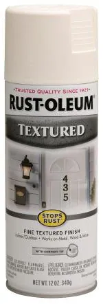 Rust-Oleum STOPS RUST 7225830 Textured Spray Paint WHITE, 340 grams