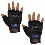 Allextreme Probiker EXO2FG09 Motorcycle Half Finger Riding Gloves for Bike Racing and Sports Hand Glove for Men and Women (XL, Blue)