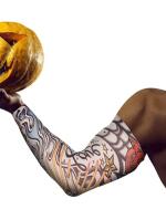 SHIVAAY Aenon Fashion Men Boys Sun Protection Fake Tattoo Print Arm Sleeves for Bike Lovers and Cycle Riders (Random Designs) (Multicolor5)