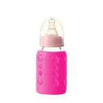 Safe-o-kid Silicone Baby Feeding Bottle Cover, Sleeve, Holder, Insulated Protection, All Bottle Types, M-Size 120 Ml, Pink Pack of 4