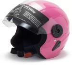 NOAX Nox Pink Glossy Sky Motorbike Helmet (Pink Half Face Size M)