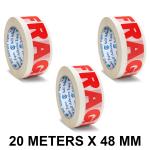 VCR Fragile Tape (Handle with Care) - 20 Meters in Length - 48mm / 2
