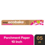 Oddy Ecobake Brown Baking & Cooking Parchment Paper 10'' X 5 Mtrs (Unbleached & Chlorine Free)