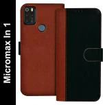 HUPSHY Back Cover For Micromax In Note 1, Micromax In 1 (Black, Brown)
