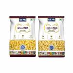 Keya Gourmet 100% Durum Wheat Semolina Pasta Combo | Shell Pasta x 1, Fusilli Pasta x 1| 400 gm Each (800 gm)