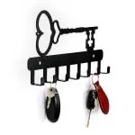 Suveharts Antique Key Black keyholder for home wall | Keyholder For Wall | Metal Keyholder with 7 Hooks wall decor Key Holder
