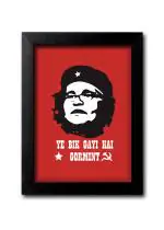 Blue Nexus Ye Bik Gayi hai Gormint Desi Funny Quirky Meme Quotes Wall Poster with Wall Frame Room Art Painting Collection A4 size 10x13