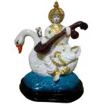 Winsome Collection Maa Saraswati Devi Idol Murti Statue Study Devi Idol - 22 cm (Resin Multicolor)