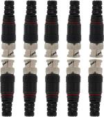 TAAPSEE 10Pcs CCTV Connector BNC Adaptor Pure copper BNC connector for Balun CCTV Surveillance Camera Accessories (Black, Pack of 10)