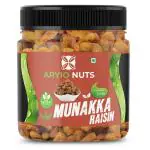 ARYIONUTS 100% Natural Premium Munakka Raisins 250gm | Golden Kishmish | Abjosh | Delicious & Healthy Snack Black Kismis (Jar pack) Pack of 2